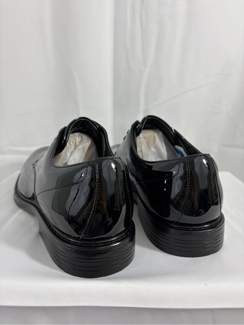 NWT Nunn Bush Men's Size 9 Black Patent Derby Dress Shoes Sleek Formal Oxfords
